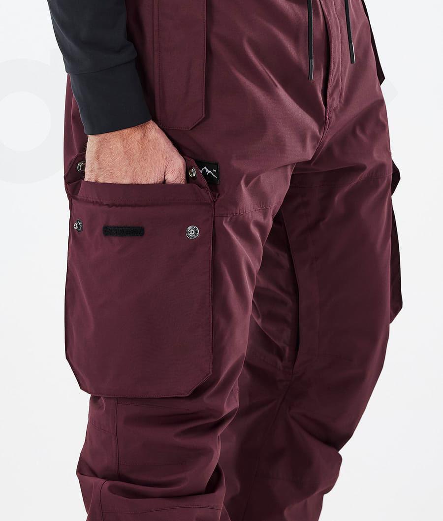 Burgundy Men's Dope Iconic Snowboard Pants | NZ_D1894
