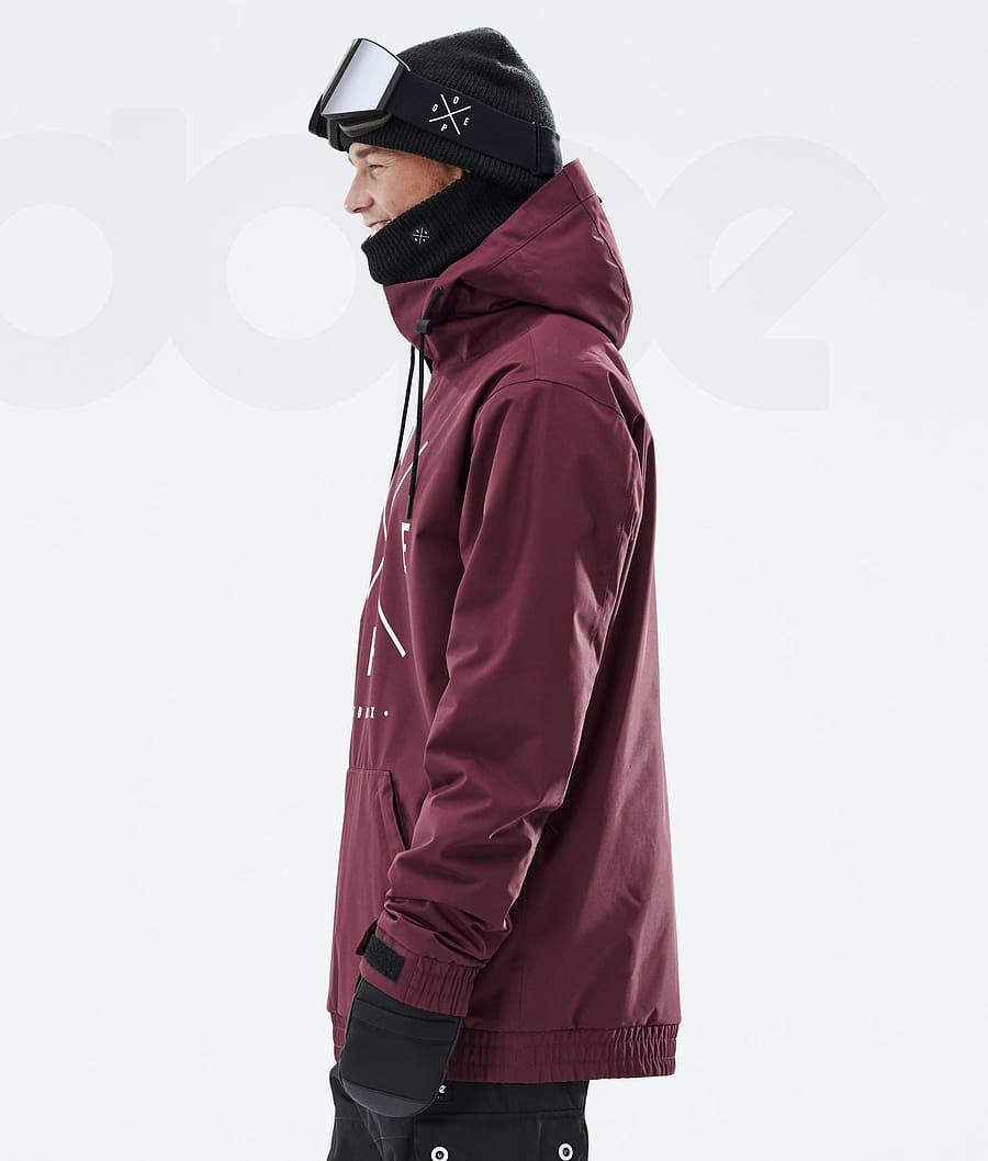 Burgundy Men's Dope Migoo Ski Jackets | NZ_D1600
