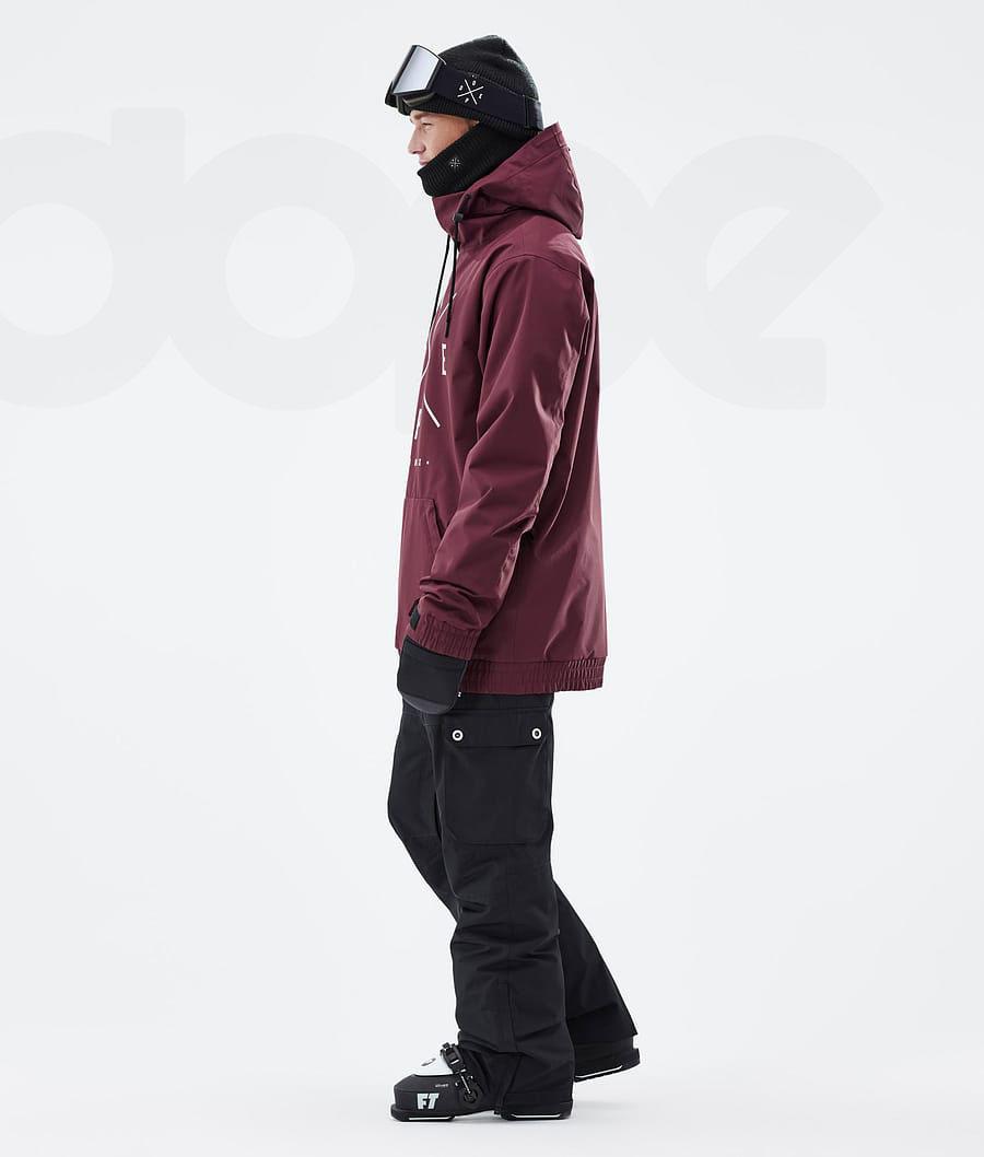 Burgundy Men's Dope Migoo Ski Jackets | NZ_D1600