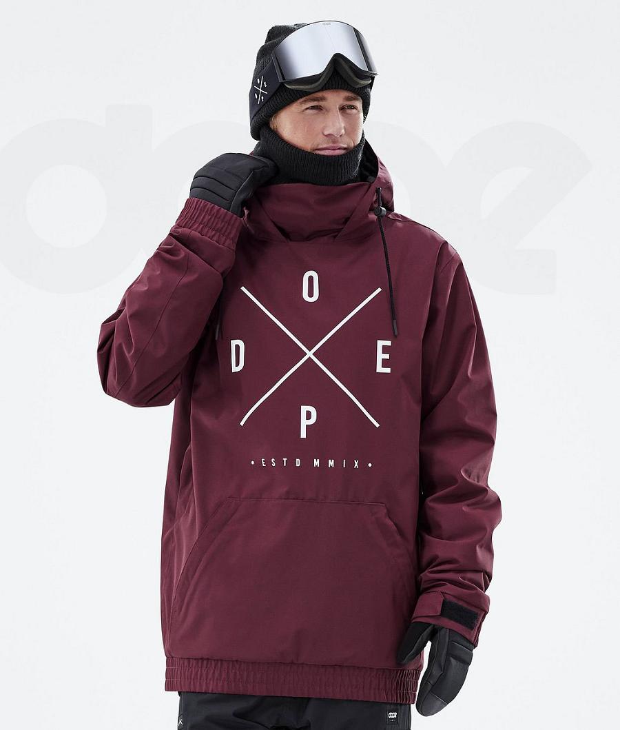 Burgundy Men\'s Dope Migoo Ski Jackets | NZ_D1600