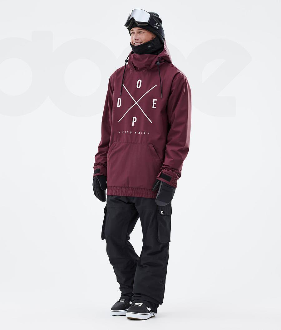 Burgundy Men's Dope Migoo Snowboard Jackets | NZ_D1478