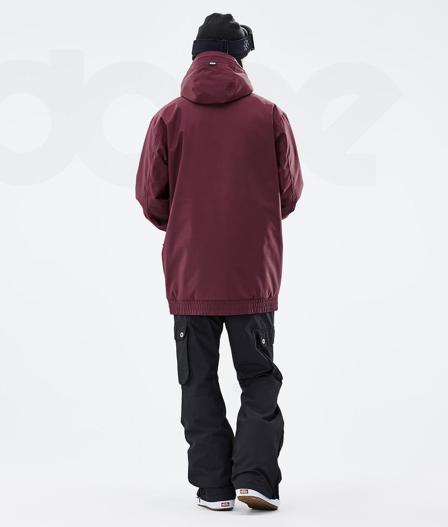 Burgundy Men's Dope Migoo Snowboard Jackets | NZ_D1478