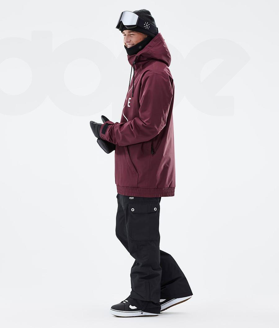 Burgundy Men's Dope Migoo Snowboard Jackets | NZ_D1478