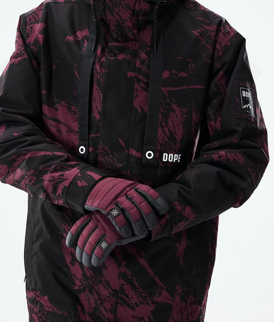 Burgundy Men's Dope Mojo Ski Jackets | NZ_D1682