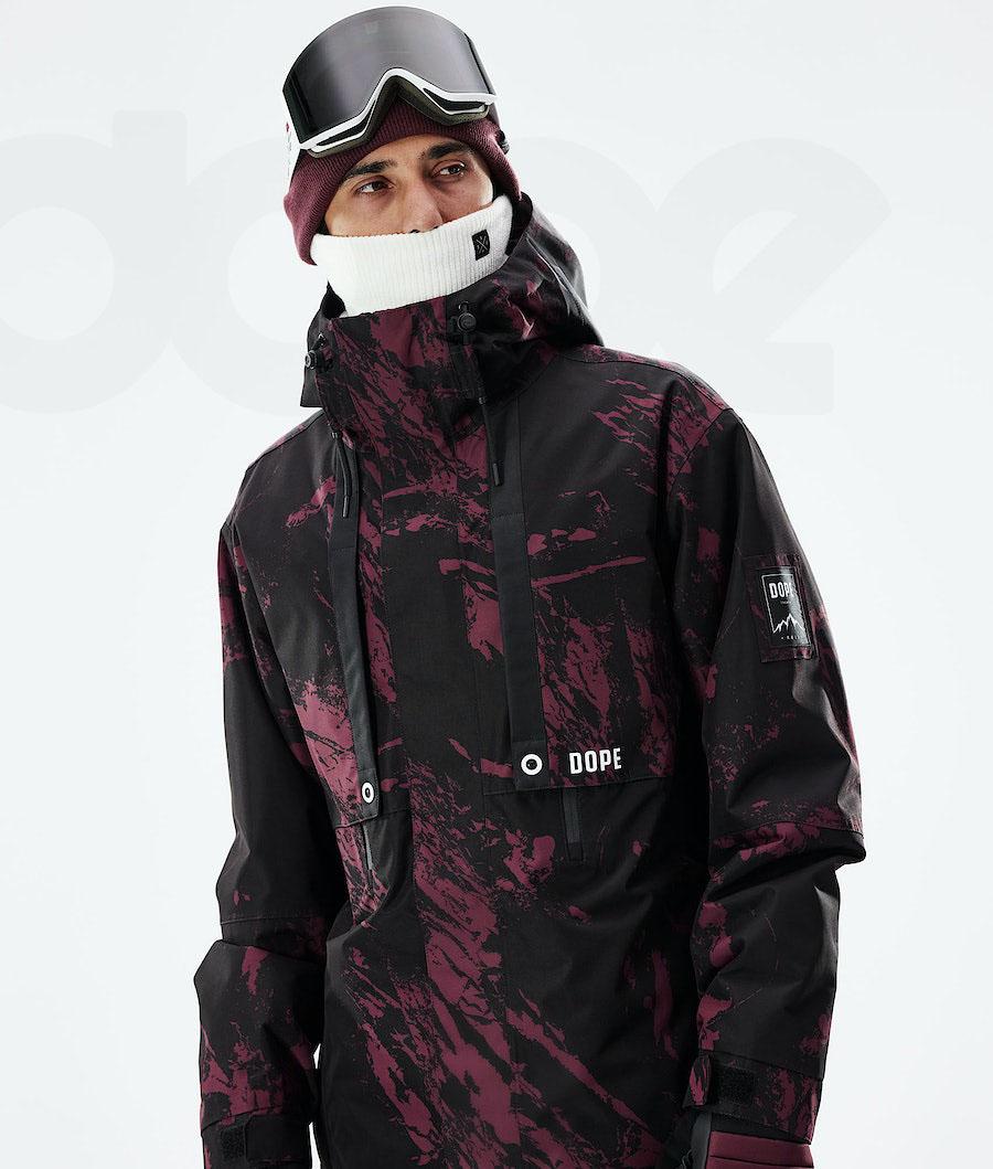 Burgundy Men's Dope Mojo Ski Jackets | NZ_D1682
