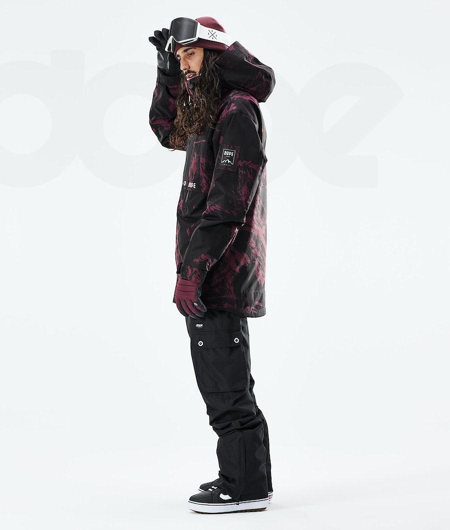 Burgundy Men's Dope Mojo Snowboard Jackets | NZ_D1001