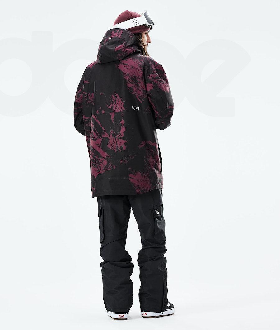 Burgundy Men's Dope Mojo Snowboard Jackets | NZ_D1001