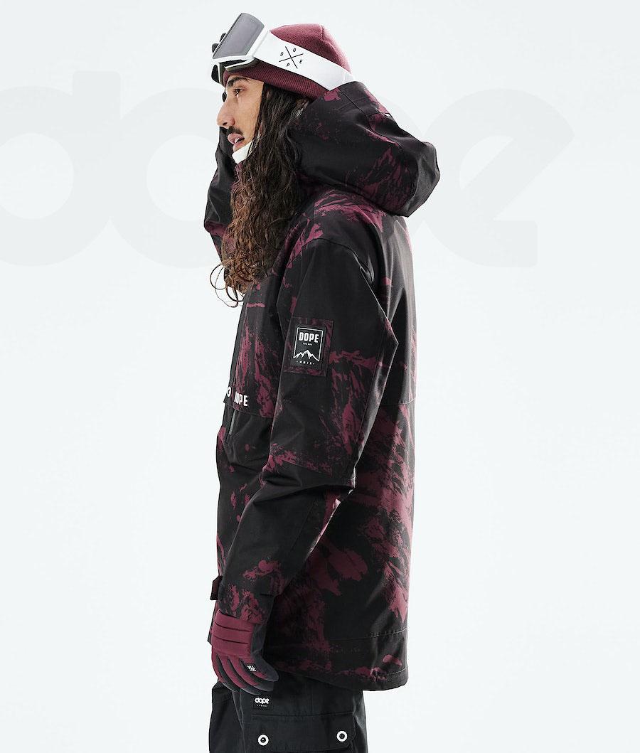 Burgundy Men's Dope Mojo Snowboard Jackets | NZ_D1001