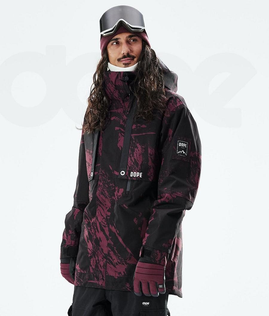 Burgundy Men\'s Dope Mojo Snowboard Jackets | NZ_D1001
