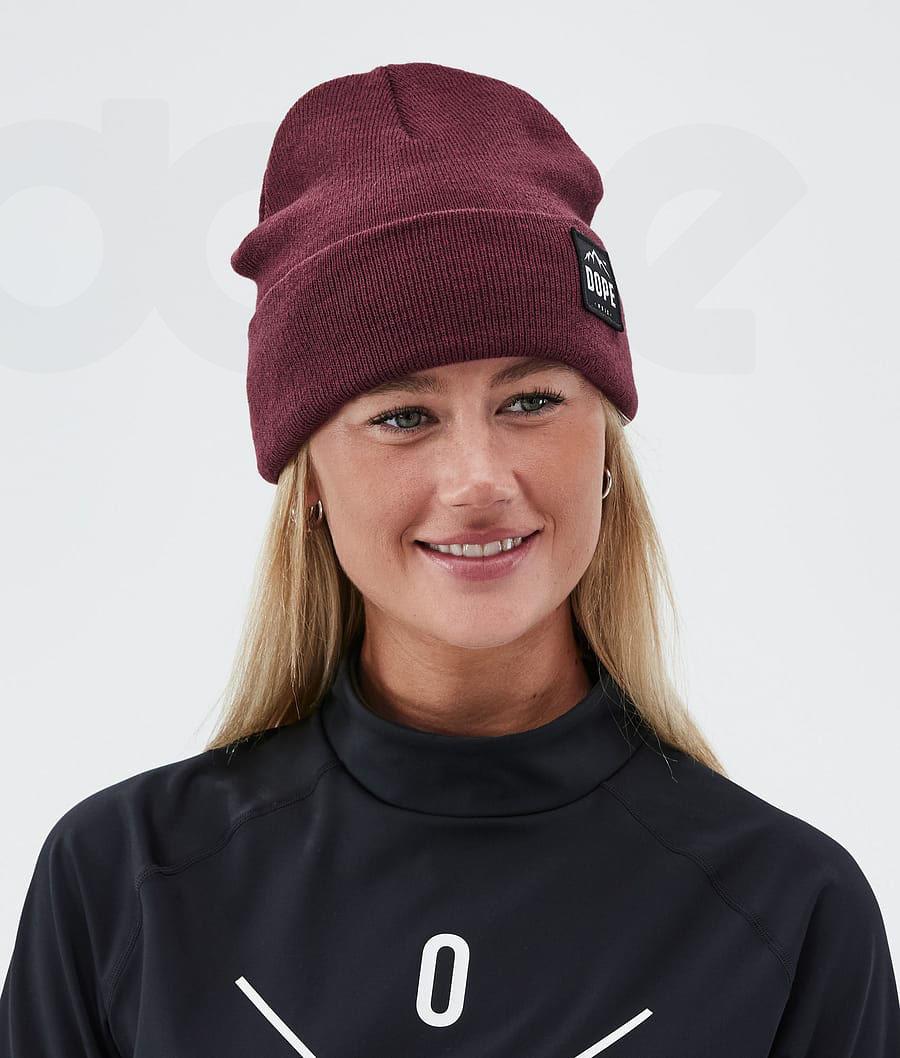 Burgundy Men's Dope Paradise Beanies | NZ_D1264