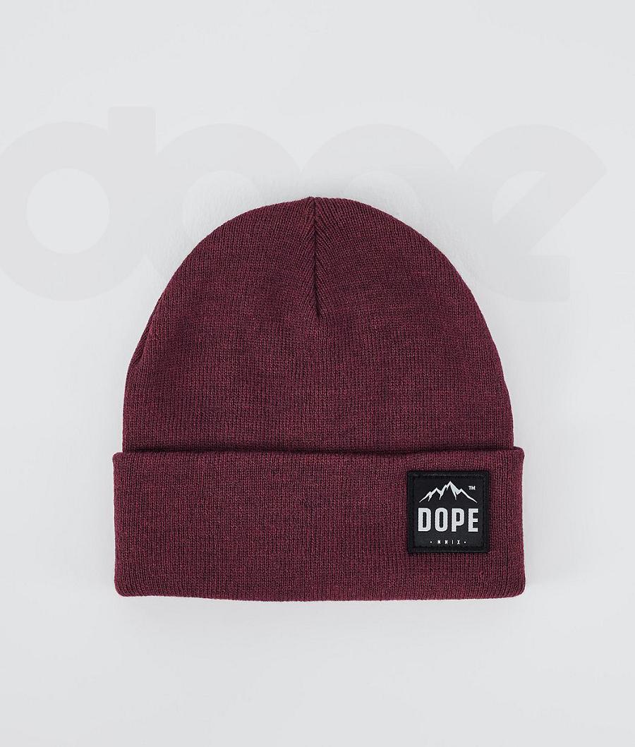 Burgundy Men\'s Dope Paradise Beanies | NZ_D1264