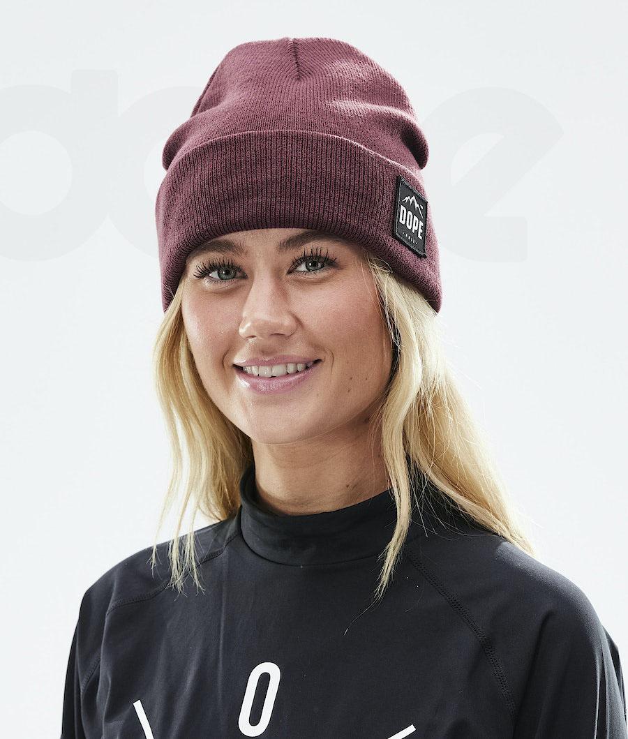 Burgundy Men's Dope Paradise Beanies | NZ_D1872