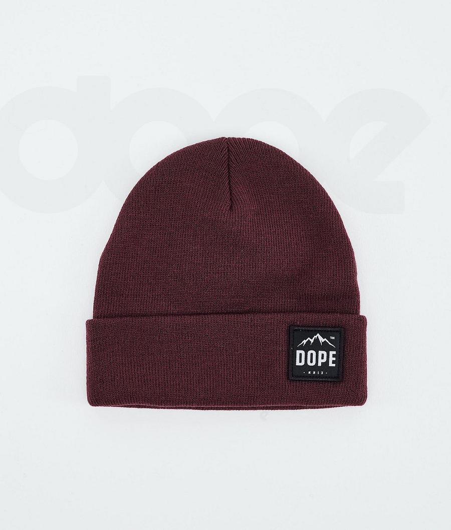 Burgundy Men\'s Dope Paradise Beanies | NZ_D1872
