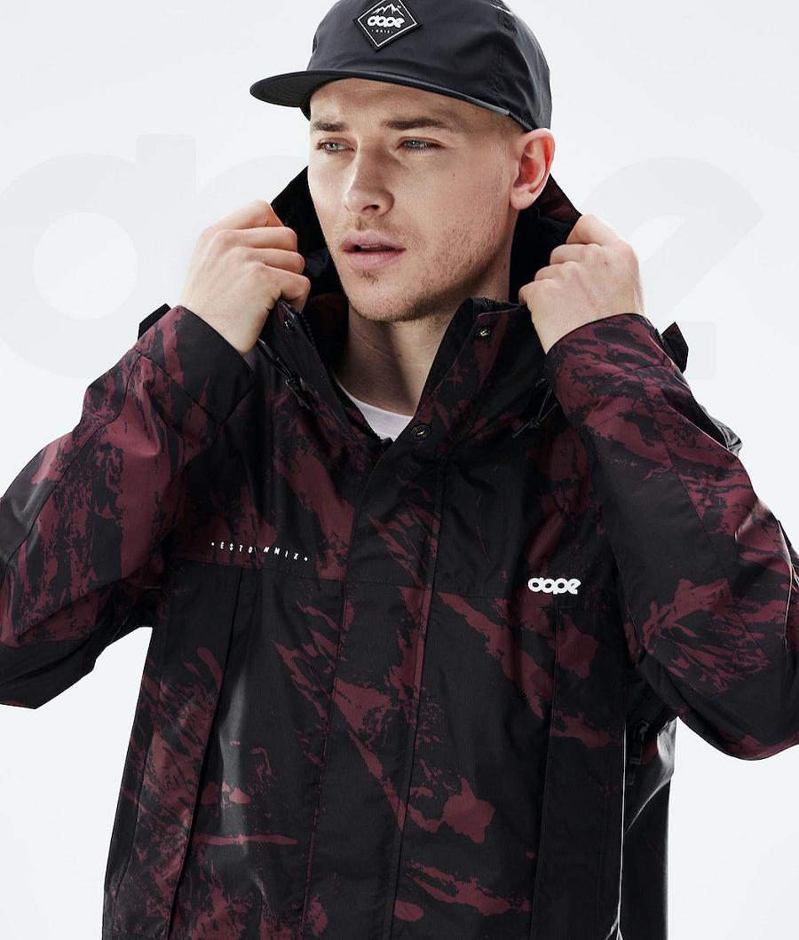 Burgundy Men's Dope Ranger Light Outdoor Jackets | NZ_D2156