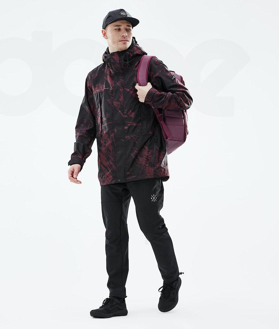Burgundy Men's Dope Ranger Light Outdoor Jackets | NZ_D2156