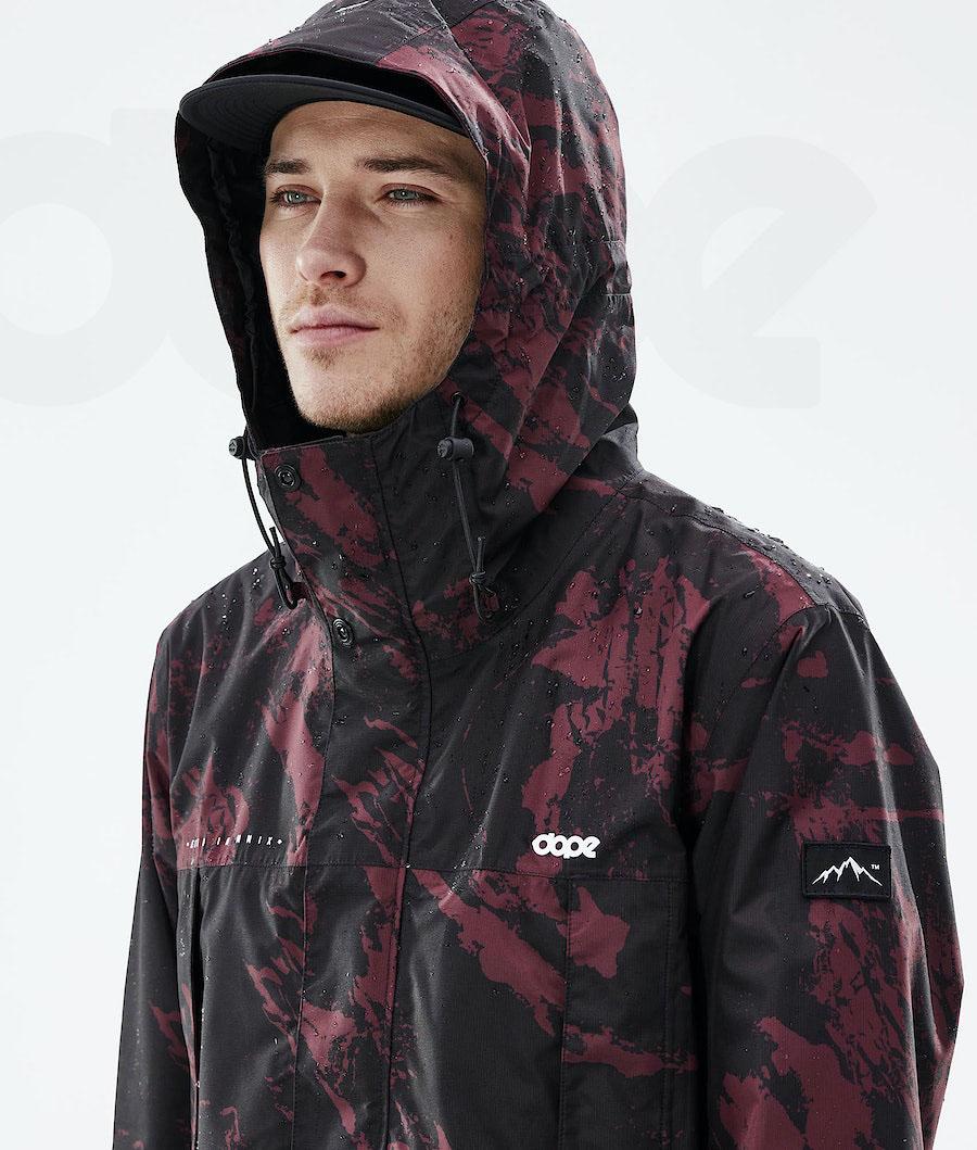 Burgundy Men's Dope Ranger Light Outdoor Jackets | NZ_D2156
