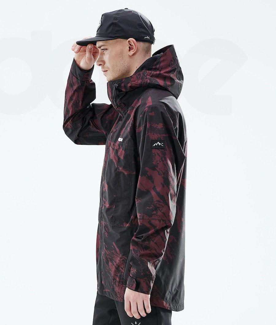 Burgundy Men's Dope Ranger Light Outdoor Jackets | NZ_D2156
