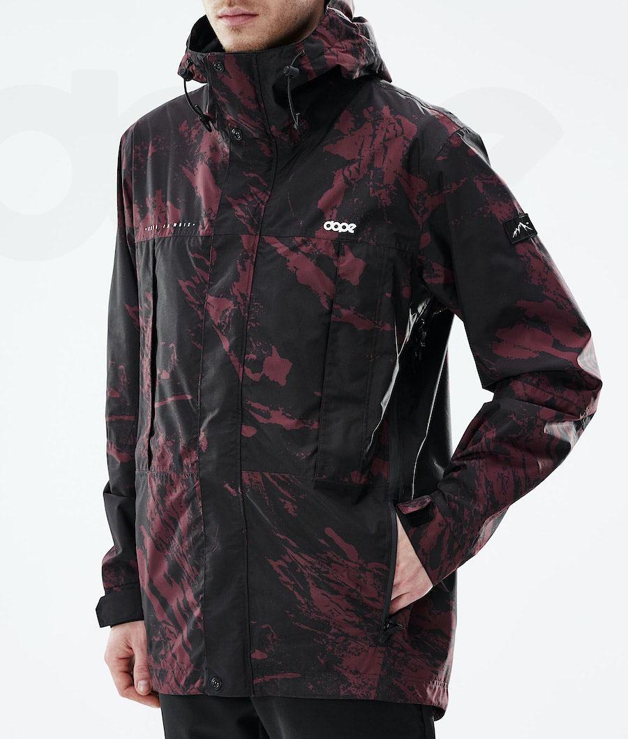Burgundy Men's Dope Ranger Light Outdoor Jackets | NZ_D2156