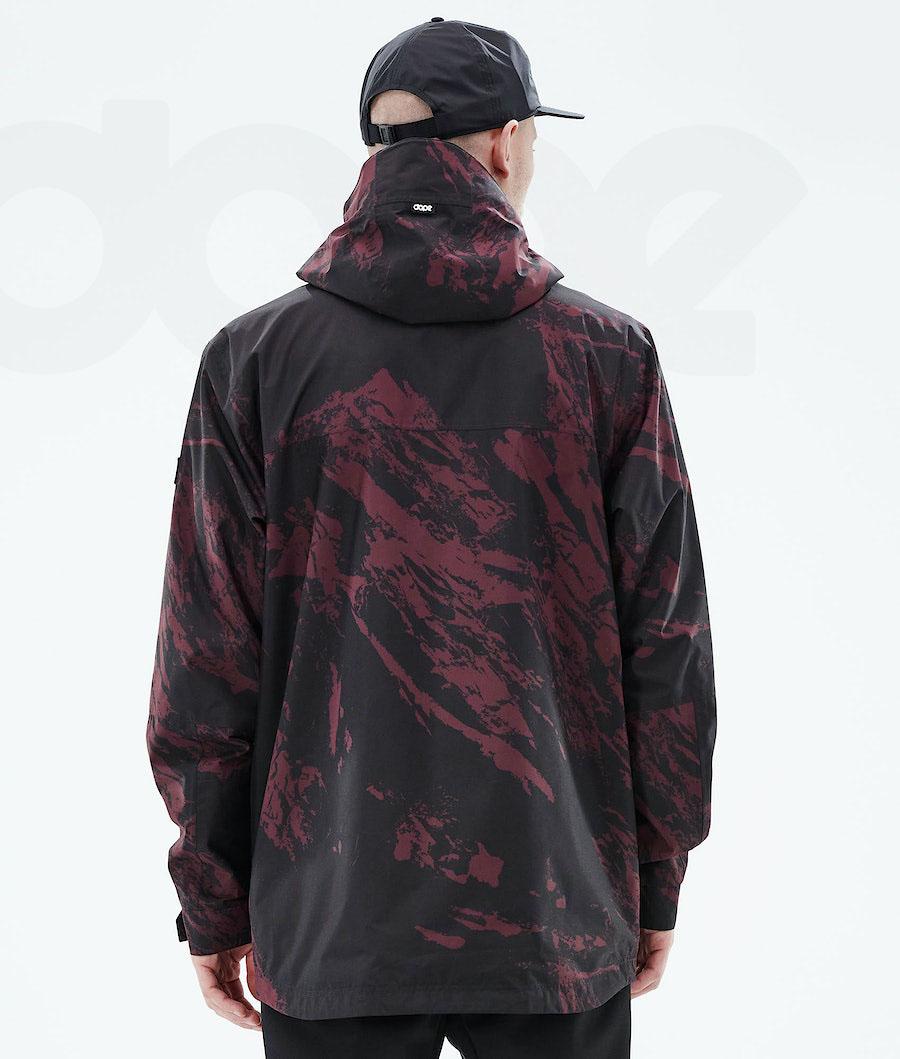 Burgundy Men's Dope Ranger Light Outdoor Jackets | NZ_D2156