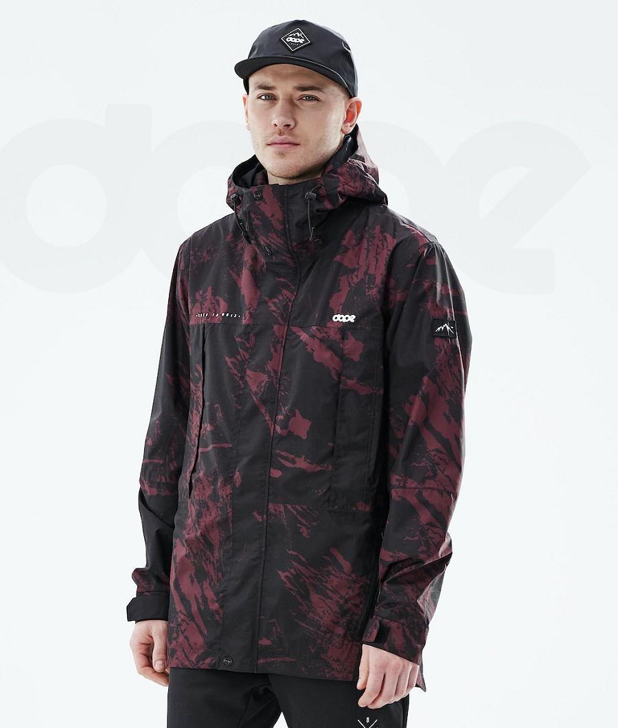 Burgundy Men\'s Dope Ranger Light Outdoor Jackets | NZ_D2156