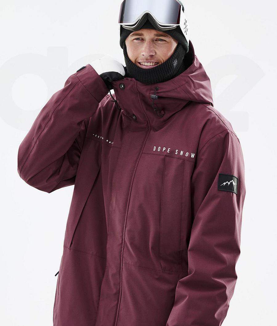 Burgundy Men's Dope Ranger Ski Jackets | NZ_D1921