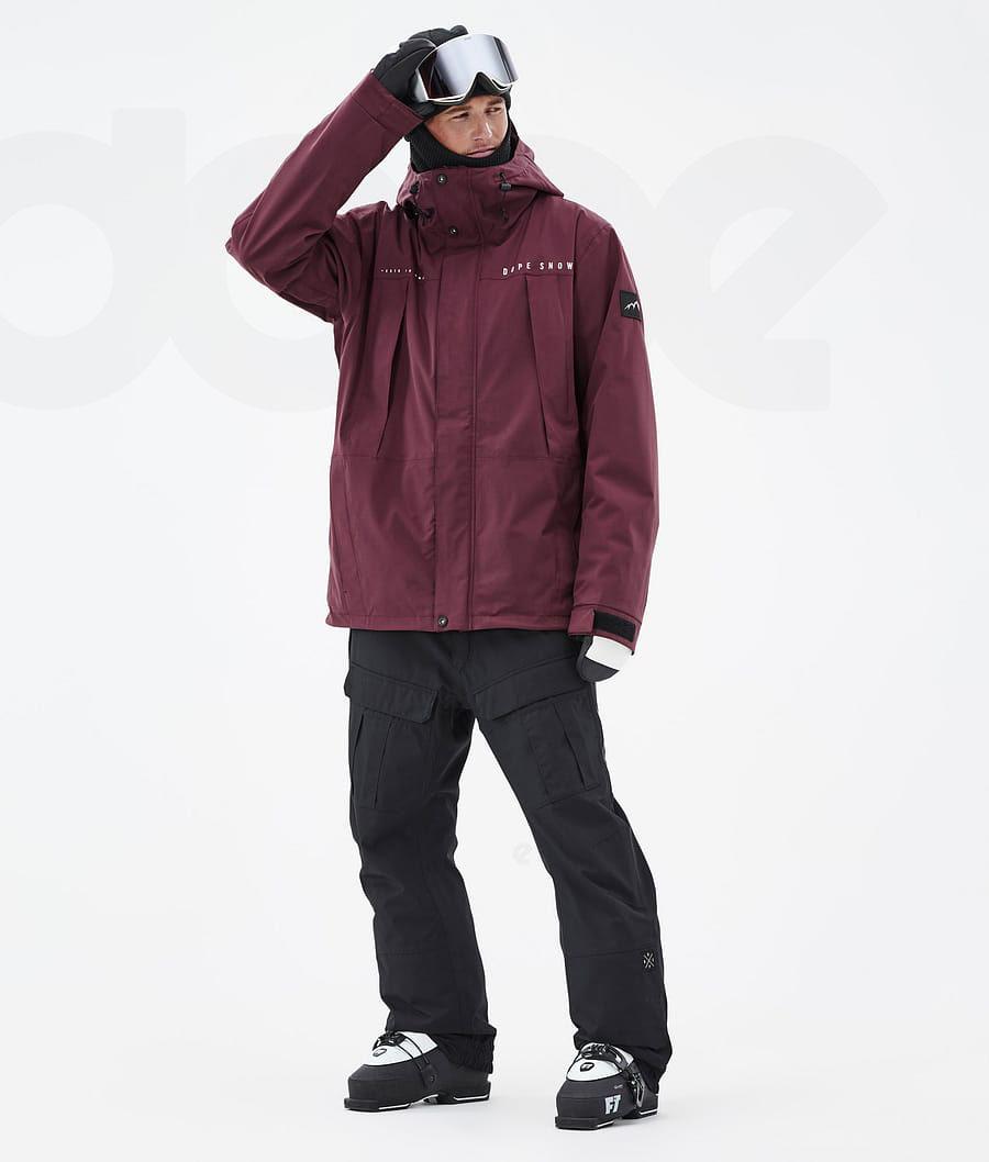 Burgundy Men's Dope Ranger Ski Jackets | NZ_D1921