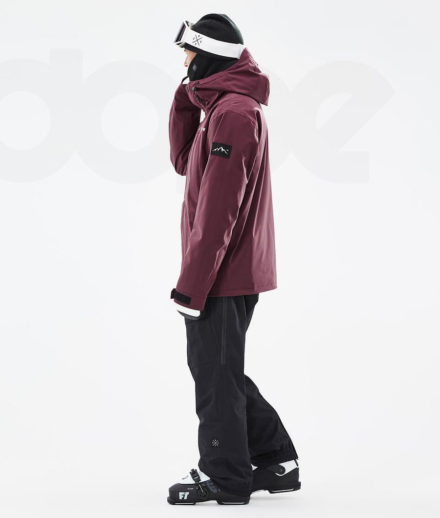 Burgundy Men's Dope Ranger Ski Jackets | NZ_D1921
