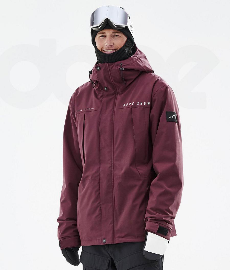 Burgundy Men\'s Dope Ranger Ski Jackets | NZ_D1921