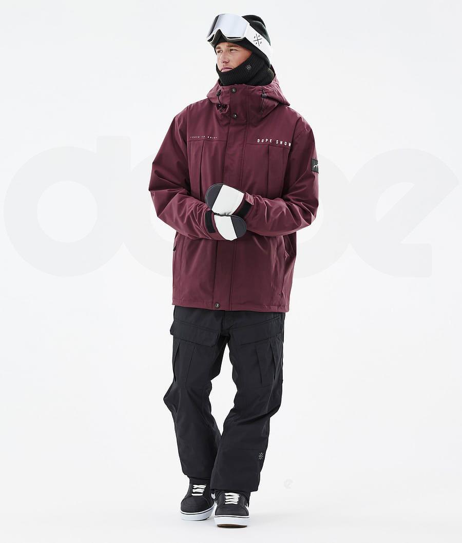 Burgundy Men's Dope Ranger Snowboard Jackets | NZ_D2501