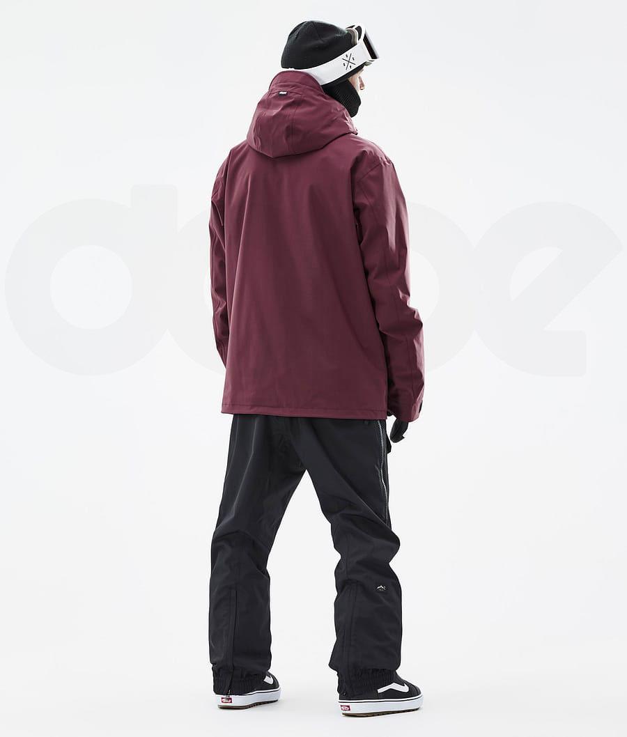 Burgundy Men's Dope Ranger Snowboard Jackets | NZ_D2501