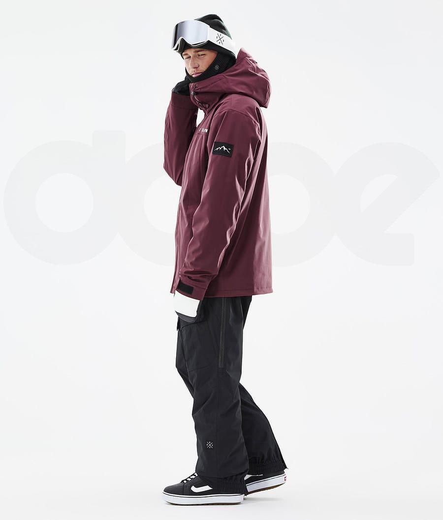 Burgundy Men's Dope Ranger Snowboard Jackets | NZ_D2501