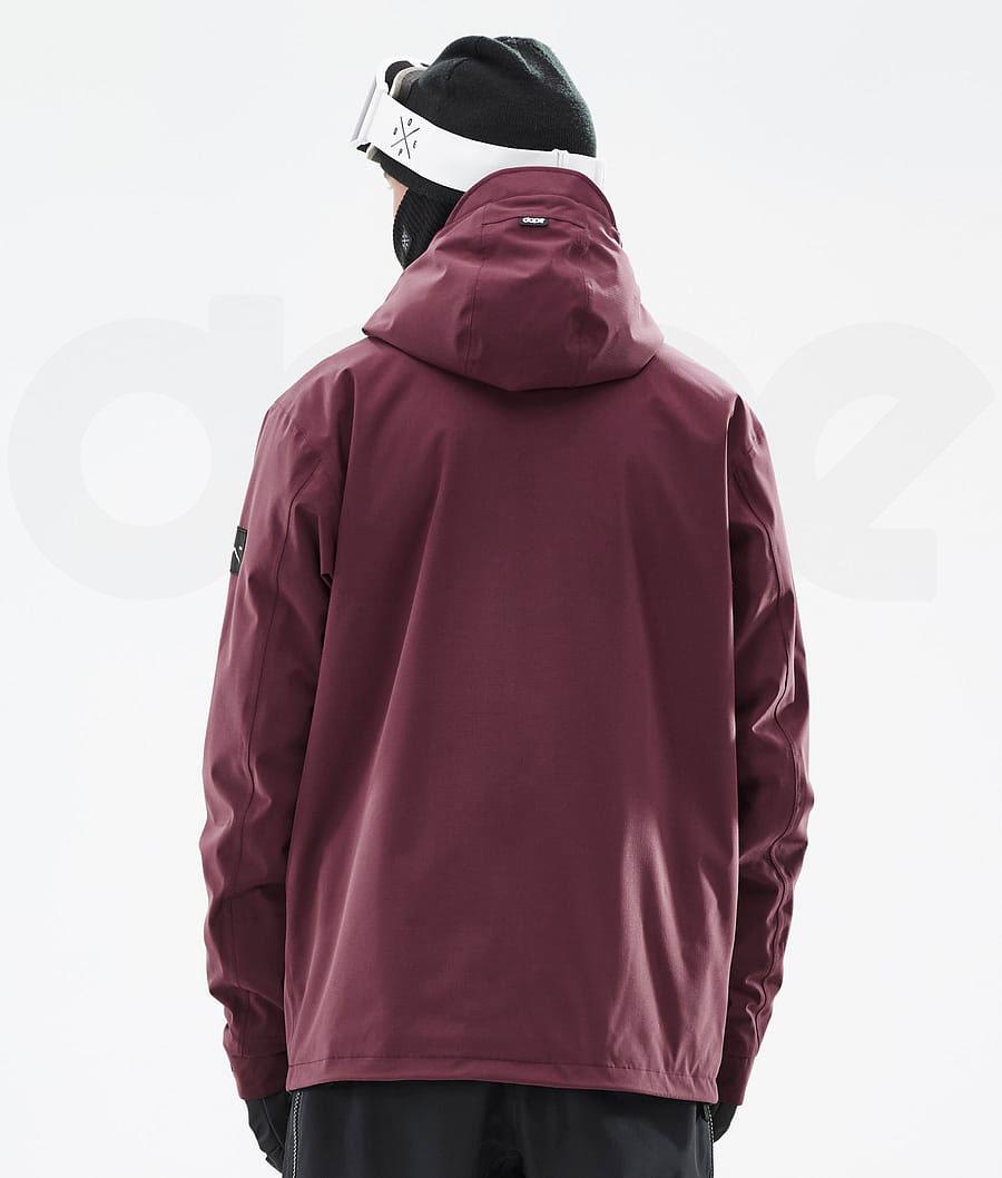 Burgundy Men's Dope Ranger Snowboard Jackets | NZ_D2501