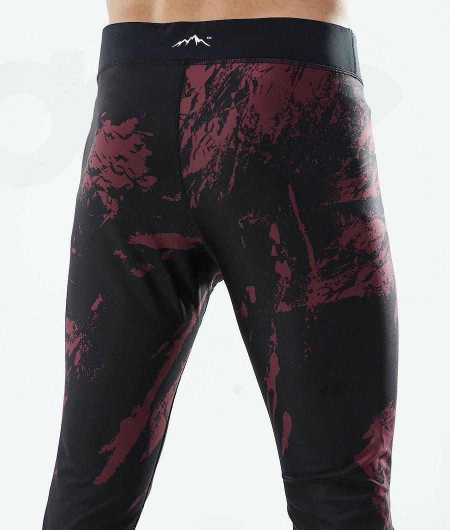 Burgundy Men's Dope Snuggle Base Layer Pants | NZ_D2439
