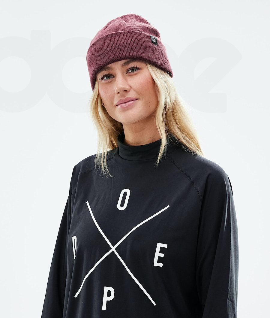 Burgundy Men's Dope Solitude Beanies | NZ_D2411