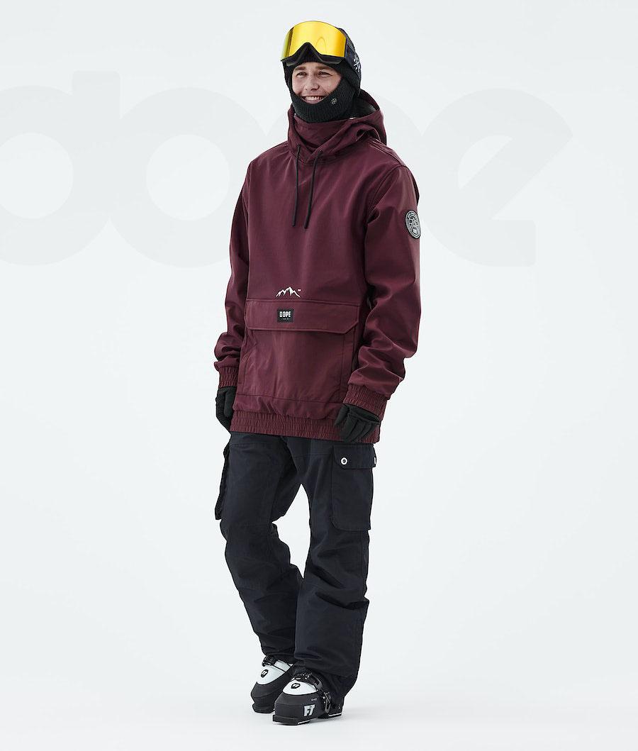 Burgundy Men's Dope Wylie Ski Jackets | NZ_D2354