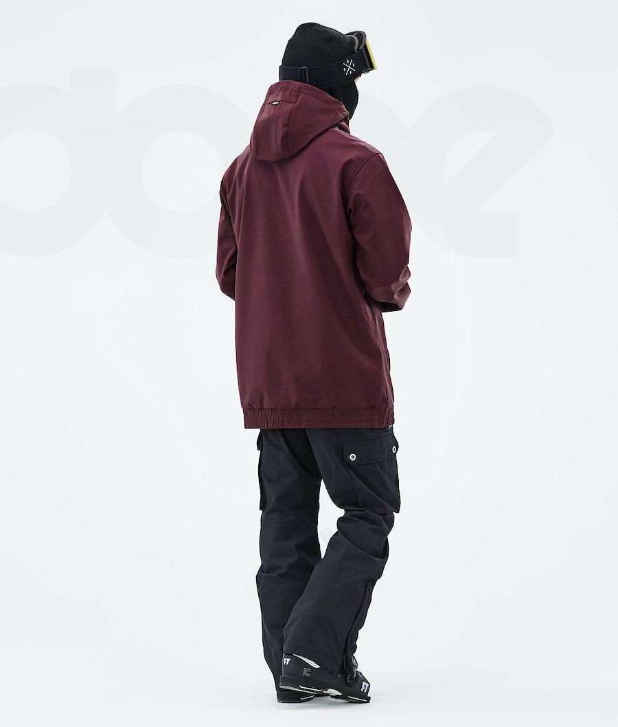Burgundy Men's Dope Wylie Ski Jackets | NZ_D2354