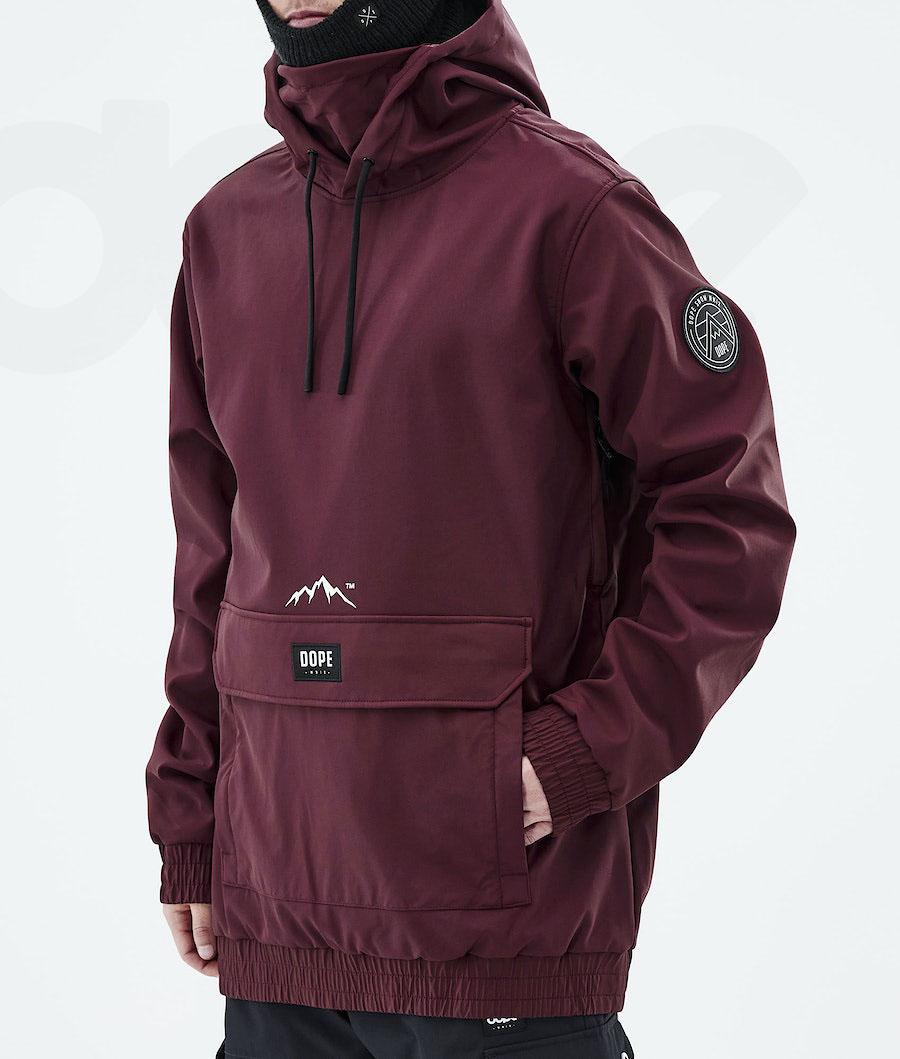 Burgundy Men's Dope Wylie Ski Jackets | NZ_D2354
