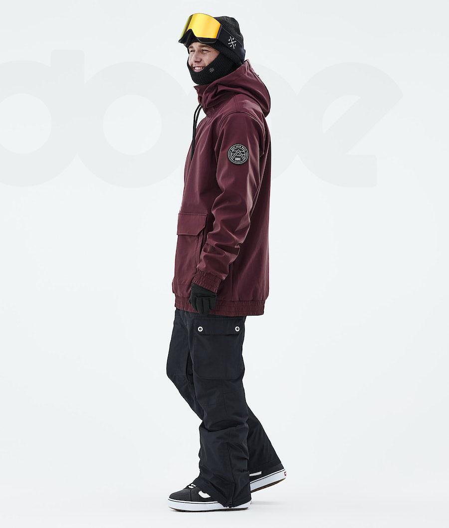 Burgundy Men's Dope Wylie Snowboard Jackets | NZ_D1046