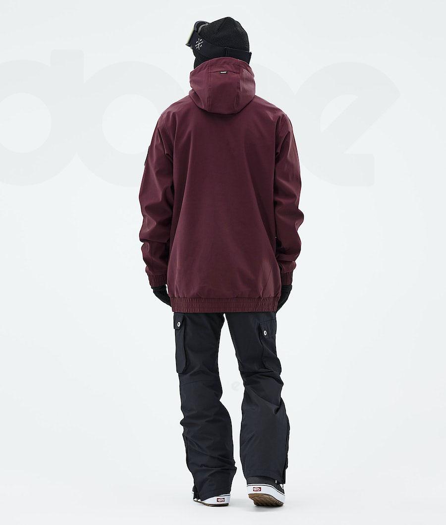 Burgundy Men's Dope Wylie Snowboard Jackets | NZ_D1046
