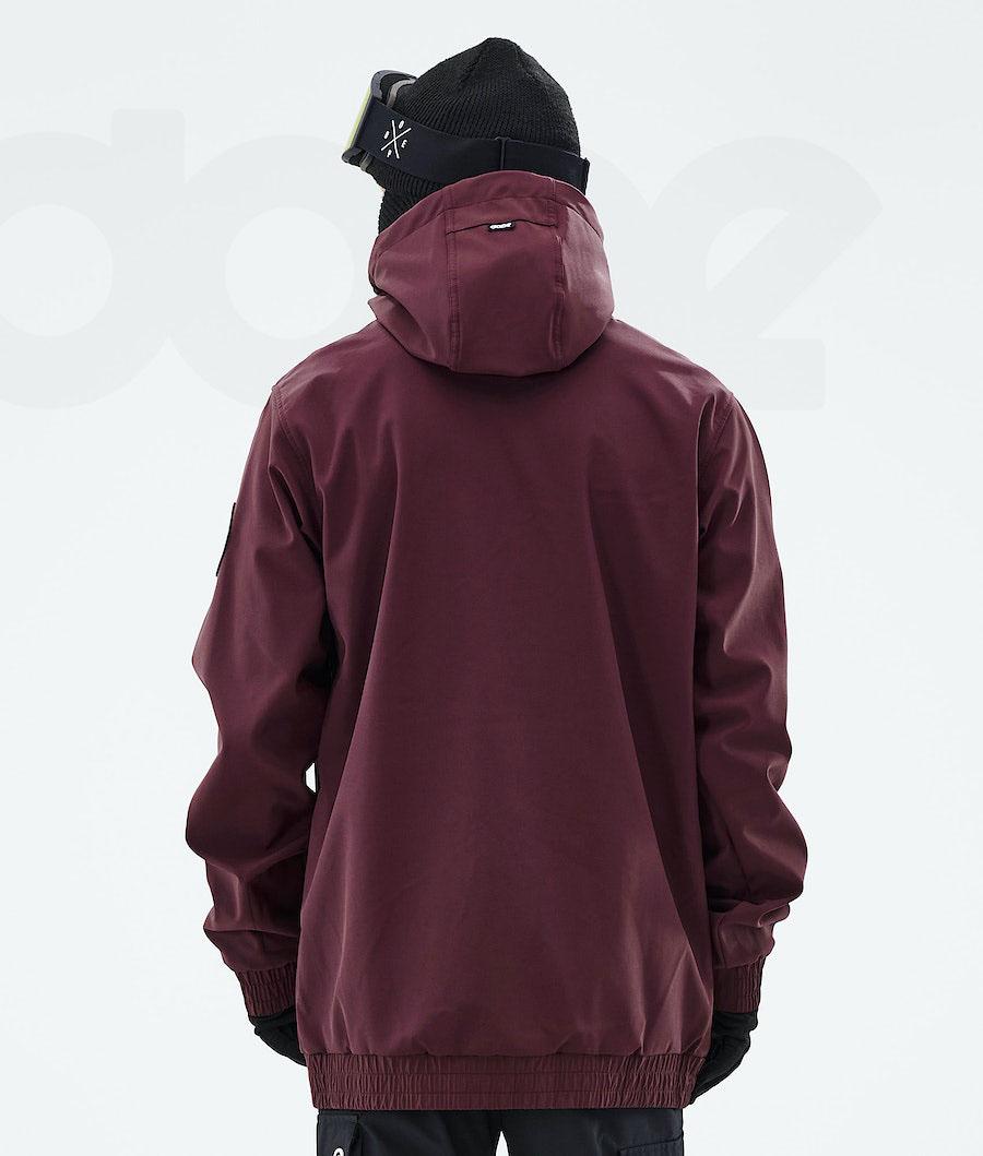 Burgundy Men's Dope Wylie Snowboard Jackets | NZ_D1046