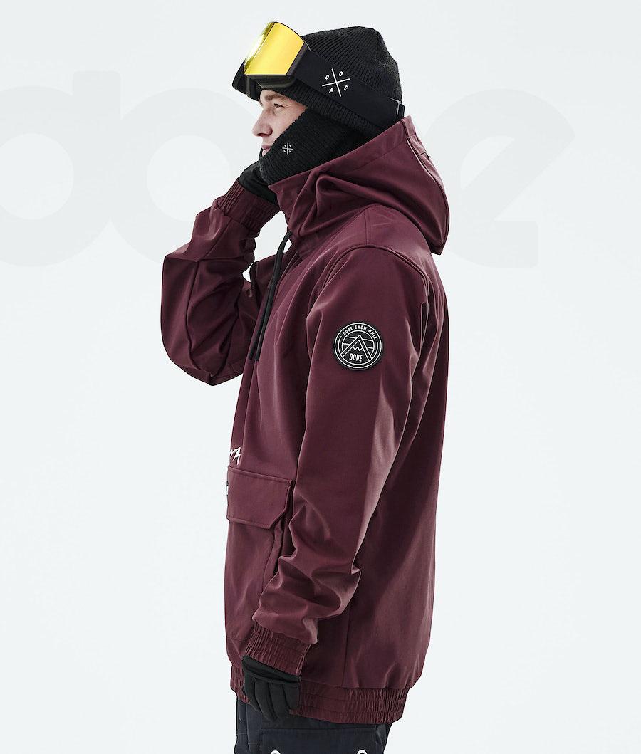 Burgundy Men's Dope Wylie Snowboard Jackets | NZ_D1046