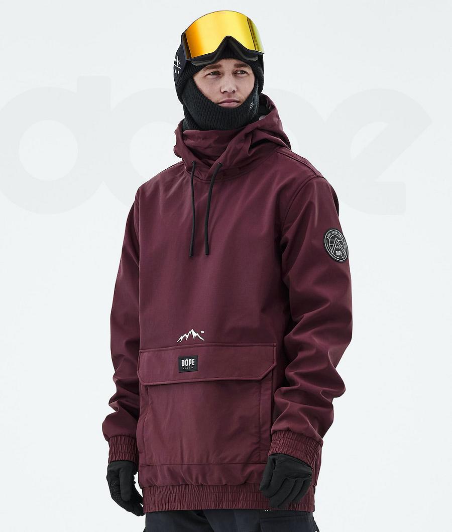 Burgundy Men\'s Dope Wylie Snowboard Jackets | NZ_D1046