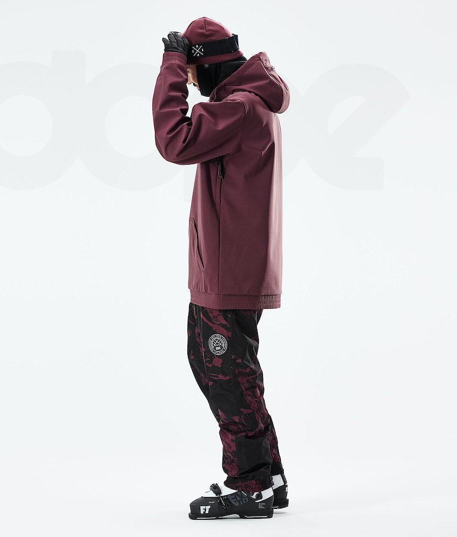 Burgundy Men's Dope Yeti 2021 Ski Jackets | NZ_D1395