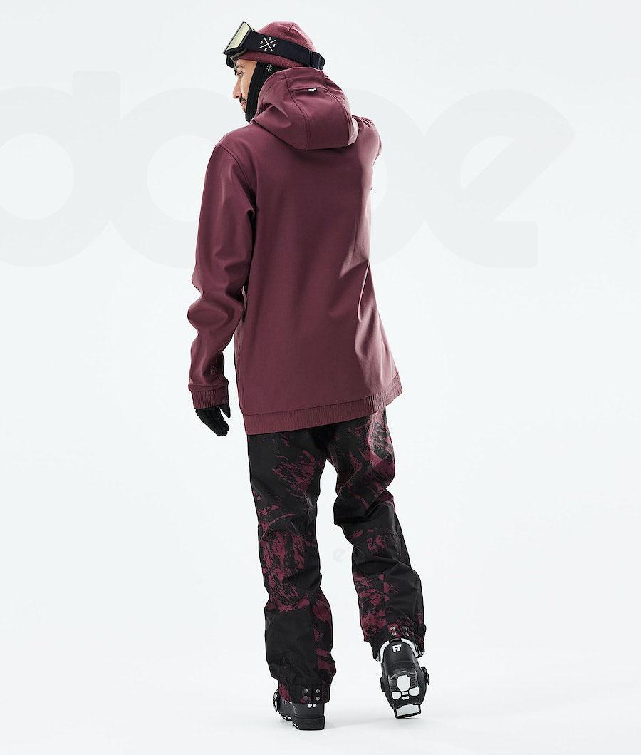 Burgundy Men's Dope Yeti 2021 Ski Jackets | NZ_D1395