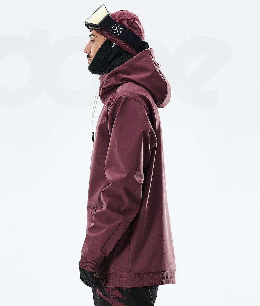 Burgundy Men's Dope Yeti 2021 Ski Jackets | NZ_D1395
