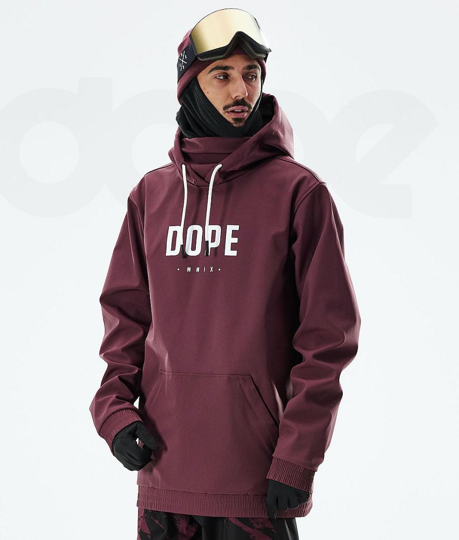 Burgundy Men\'s Dope Yeti 2021 Ski Jackets | NZ_D1395