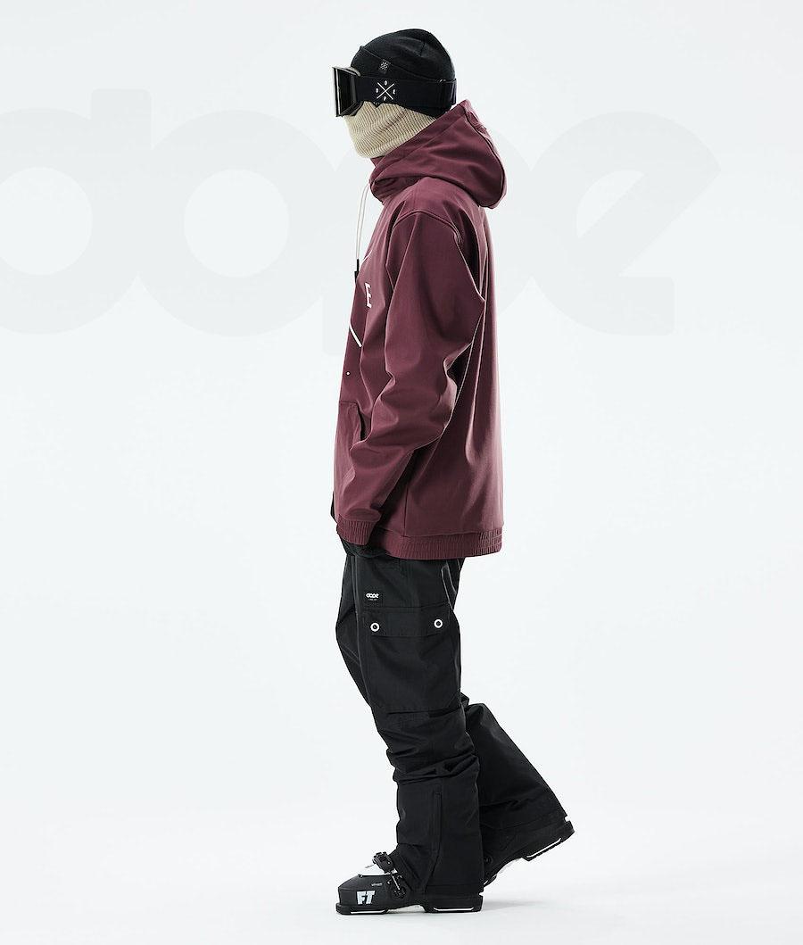 Burgundy Men's Dope Yeti 2021 Ski Jackets | NZ_D1959