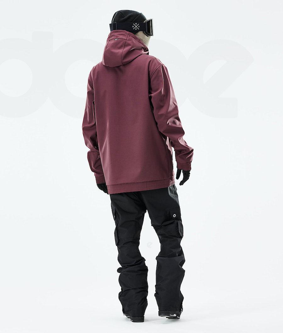 Burgundy Men's Dope Yeti 2021 Ski Jackets | NZ_D1959
