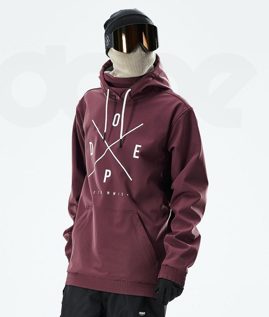Burgundy Men\'s Dope Yeti 2021 Ski Jackets | NZ_D1959