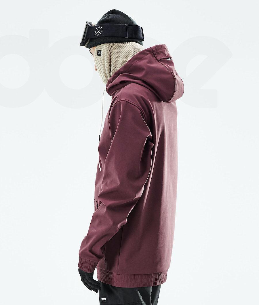 Burgundy Men's Dope Yeti 2021 Snowboard Jackets | NZ_D1637